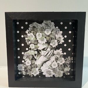 Floral Black and White Polka Dot Art Box